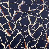 Rosella Navy Abstract - Viscose Fabric
