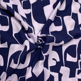 Geometric Marine - Viscose Fabric