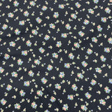 Navy Flowers - Cotton Lawn Fabric