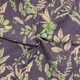 Green Flowers Double Gauze - Cotton Fabric - Oeko-Tex Standard 100