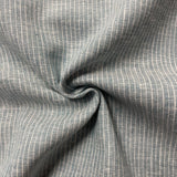 Fine Stripe Mint - 175gsm Linen/Cotton Fabric
