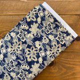 Mottled Navy Floral - Cotton Lawn