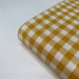 Ochre - 9mm Yarn Dyed Gingham - Cotton Fabric