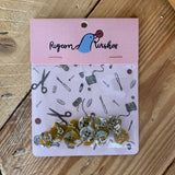 Pigeon Wishes Buttons - Savanna - 15mm x15