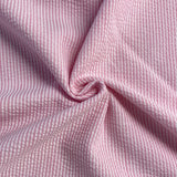 Pink and White Stripe Seersucker - Cotton Fabric
