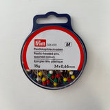 Prym - Plastic-Headed Pins, Assorted Colours - 34 x 0.65mm