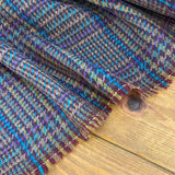 Purple & Teal Checked - Wool Fabric