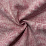 Fine Stripe Red - 175gsm Linen/Cotton Fabric