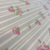 Soft Floral Stripe - Cotton Fabric