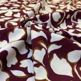 Maroon Petal Popin - Viscose Fabric