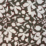 Khaki Petal Popin - Viscose Fabric