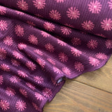 Washed Floral Corduroy - Pink - Cotton Fabric