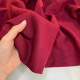 Washed Linen Fabric - Cherry