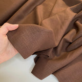 Washed Linen Fabric - Chocolate