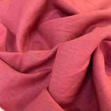 Washed Linen Fabric - Raspberry