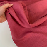 Washed Linen Fabric - Raspberry