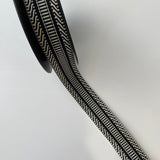 38mm Tapestry - Black/Natural - Webbing