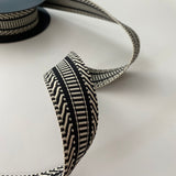 38mm Tapestry - Black/Natural - Webbing