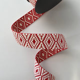 38mm Tapestry - Red/Natural - Webbing