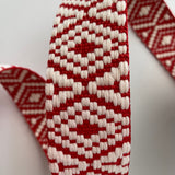 38mm Tapestry - Red/Natural - Webbing