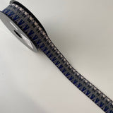 38mm Zig Zag - Blue - Webbing