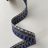 38mm Zig Zag - Blue - Webbing