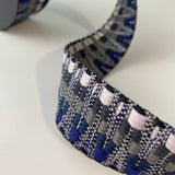 38mm Zig Zag - Blue - Webbing