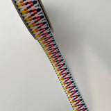 38mm Zig Zag - Rainbow - Webbing