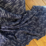 White Dashes - Viscose Twill Fabric