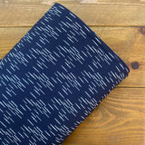 White Dashes - Viscose Twill Fabric