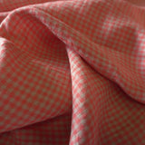 Yarn Dyed Washed Linen Gingham - Peaches and Cream Gingham