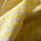 Yarn Dyed Washed Stripe Linen - Summer Lemon