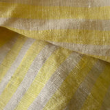 Yarn Dyed Washed Stripe Linen - Summer Lemon