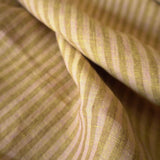Yarn Dyed Washed Stripe Linen  - Pistachio