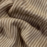 Yarn Dyed Washed Stripe Linen  - Greige