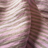Yarn Dyed Washed Stripe Linen - Nougat Pink