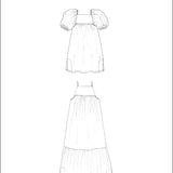 ZERO WASTE Tier Dress - PDF Sewing Pattern