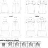 ZERO WASTE Tier Dress - PDF Sewing Pattern