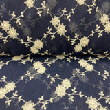 Navy Lace - Cotton Fabric