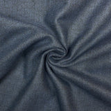 Deep Blue Herringbone Flannel - Cotton Fabric
