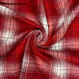 Red and White Checked Flannel - Cotton Fabric