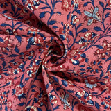 Dutch Heritage Red Gujarat - Cotton Fabric