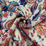 Dutch Heritage Cream Chintz - Rayon Fabric