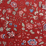 Dutch Heritage Red Chintz - Rayon Fabric