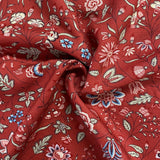 Dutch Heritage Red Chintz - Rayon Fabric