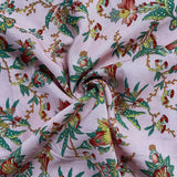 Dutch Heritage Pink Chintz - Rayon Fabric