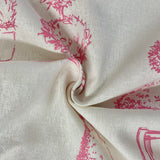 CLARKE & CLARKE - Topiary Pink - Linen Fabric