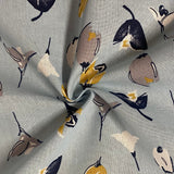 Blue Tulips - Cotton Linen Fabric