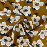 Flowers on Rust - Viscose Fabric