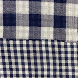 Navy Check Double Sided - Double Gauze - Cotton Fabric